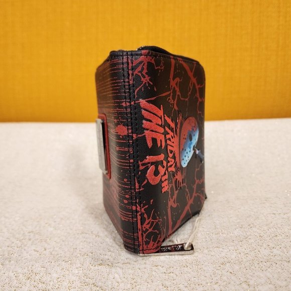 Loungefly Friday the 13th Jason Voorhees Mask Halloween Horror Movie Zip Wallet - Picture 12 of 12